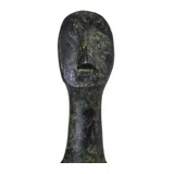 Slender Cycladic Bust – Bronze Sculpture – 14 cm – Dark Green