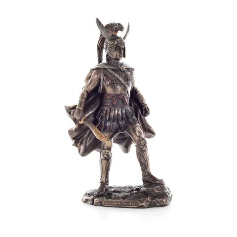 Alexander the Great, King of Macedon – Bronze-Finish Resin Statue – 30 cm – view 1