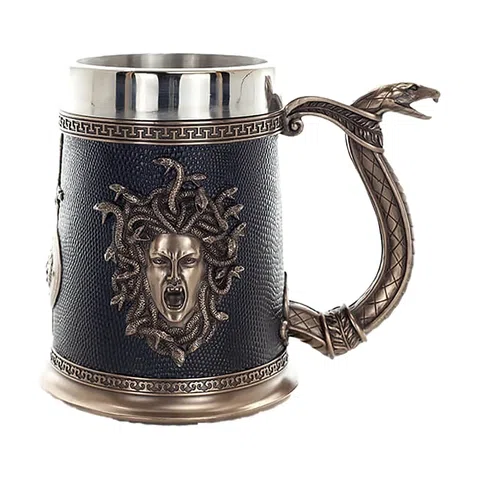 Medusa Bronze-Finish Decorative Mug – 17.7 × 14.5 cm – view 1
