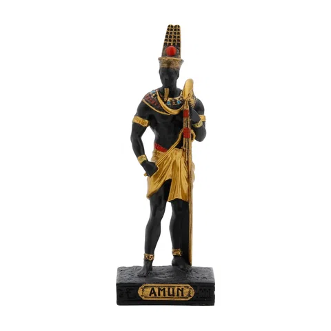 Amun — Egyptian God — Black Statue, 8.5 cm – view 1