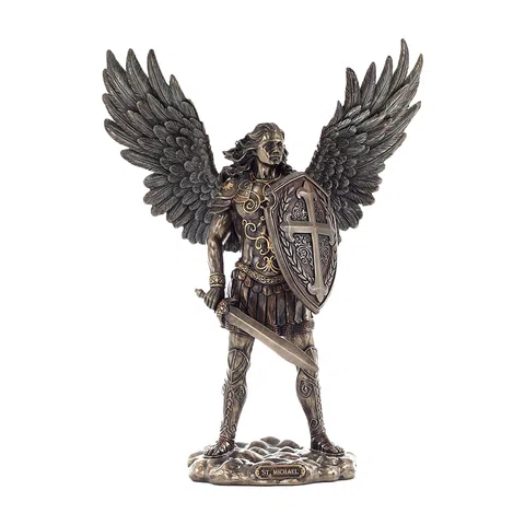 Archangel Michael, Heavenly Guardian – Bronze-Finish Resin Statue – 27.5 cm – view 1