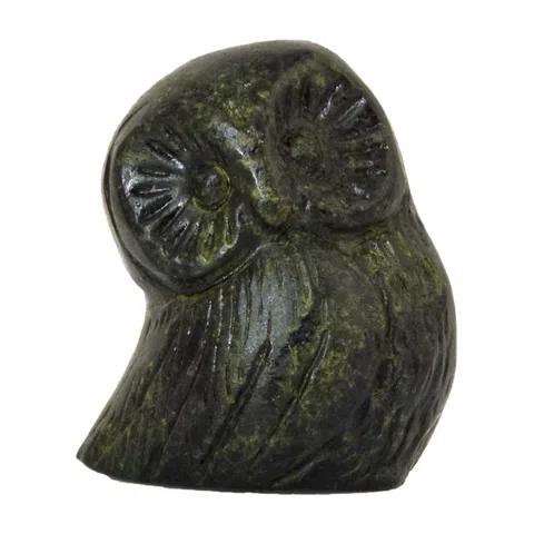 Miniature Owl, Symbol of Wisdom – 3 cm – Dark Green