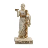 Asclepius — God of Medicine — White Statue, 9 cm