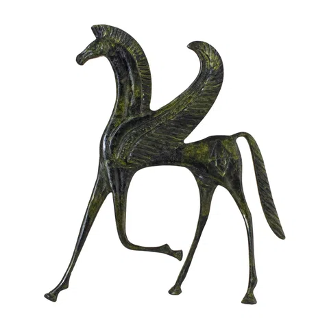 Pegasus, the Winged Horse – Bronze Sculpture – 11 cm – Dark Green