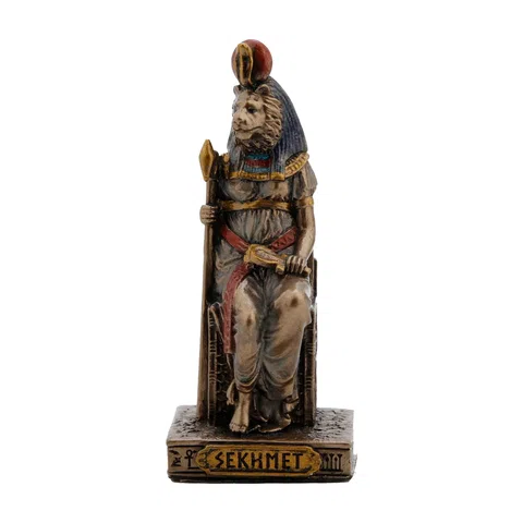 Sekhmet — Egyptian Goddess — Bronze-Finish Statue – 8.5 cm – view 1