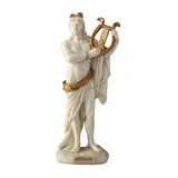 Apollo Playing the Lyre — White Statue, 16 cm