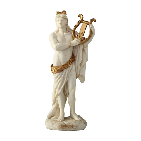 Apollo Playing the Lyre — White Statue, 16 cm – view 1
