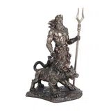 Hades with Cerberus – Bronze-Finish Resin Statue – 16.5 cm – view 4