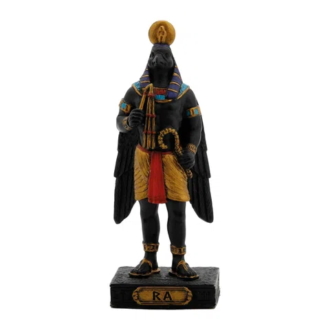 Ra — Egyptian God — Black Statue, 9 cm – view 1