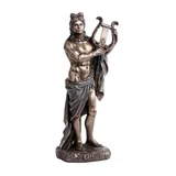 Apollo Playing the Lyre — Bronze-Finish Statue – 16 cm