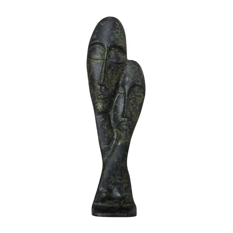 Devotion – Modern Double Cycladic Bust – 13 cm – Dark Green