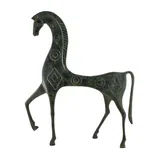 Large Geometric Horse with Lowered Head – 58 cm