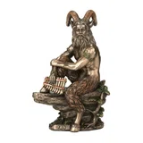 Pan, God of the Wild – Bronze-Finish Resin Statue – 15.5 cm
