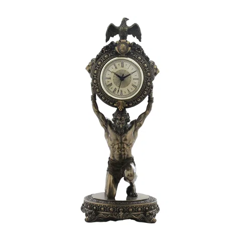 Atlas Table Clock — Bronze-Finish Decorative Clock, 39 cm – view 1