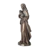 Jesus, the Good Shepherd – Bronze-Finish Resin Statue – 16 cm – view 3