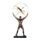 Atlas, Titan of Greek Mythology – Bronze-Finish Resin Statue – 22.5 cm