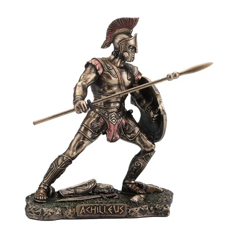 Achilles — Greek Warrior — Bronze-Finish Statue, 9.5 cm – view 1