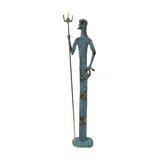 Poseidon, God of the Sea – Sculpture – 25 cm – Blue & Gold