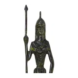 Athena with Shield and Spear – Flat Sculpture – 24 cm – Dark Green