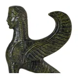 Sphinx from the Delphi Museum – Bronze Sculpture – 15 cm – Dark Green