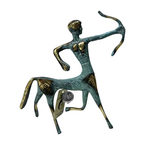 Centaur – Bronze Sculpture – 18 cm – Blue & Gold