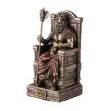 Zeus Seated on His Throne – Bronze-Finish Statue – 8.5 cm – view 4