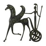 Athena in a Chariot with Pegasus – Bronze Sculpture – 12 cm