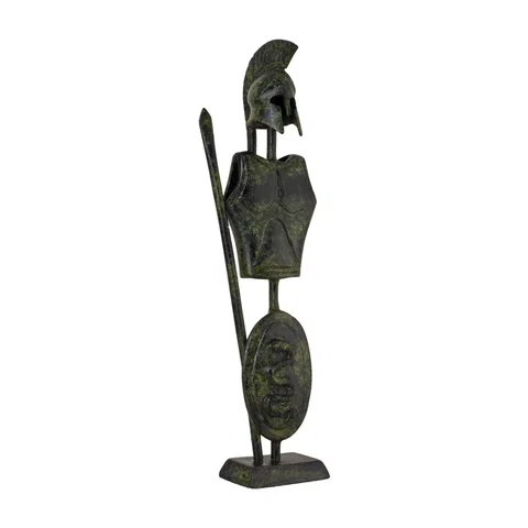 Corinthian Warrior's Armour – Decorative Sculpture – 23 cm – Dark Green