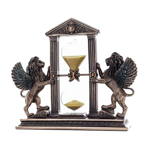 Hourglass with a Winged Lion — Bronze Finish Hourglass, 21 × 18 cm – view 1