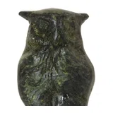 Owl, Symbol of Wisdom – Sculpture – 3 cm – Dark Green