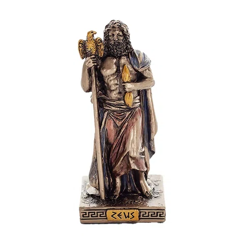 Zeus — Bronze Finish Statue, 8.5 cm – view 1