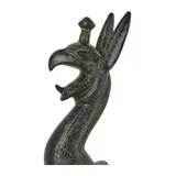 Griffin's Head – Bronze Sculpture – 15 cm – Dark Green