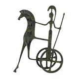 Athena's Chariot with Spear – Bronze Sculpture – 29 cm