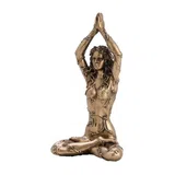 Gaia – Spirit of the Earth in Lotus Position – Bronze-Finish Statue – 8.5 cm – view 2