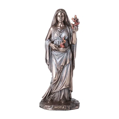 Hestia — Goddess of the Home and Hearth — Bronze-Finish Statue – 16 cm – view 1