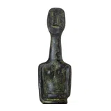 Slender Cycladic Figurine – Bronze Sculpture – 20 cm – Dark Green