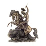 Saint George and the Dragon – Bronze-Finish Statue – 31.5 cm