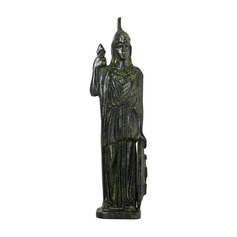 Athena, Goddess of Wisdom – Solid Sculpture – 19 cm – Dark Green