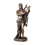 Apollo Playing the Lyre — Bronze-Finish Statue – 16 cm – view 4