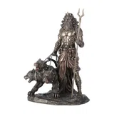 Hades with Cerberus – Bronze-Finish Resin Statue – 30 cm – view 2
