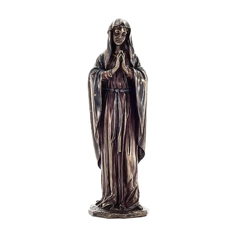 Praying Virgin Mary – Bronze-Finish Statue – 30 cm – view 1