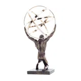 Atlas, Greek Mythology – Bronze-Finish Resin Statue – 20.5 cm – view 3