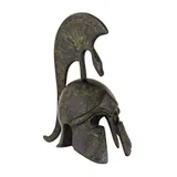 Studded Corinthian Helmet with Owl and Tall Crest – 16 cm