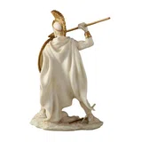 Leonidas with Spear and Shield – White Statue – 15.5 cm – view 3