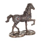 Steampunk Mechanical Horse – Bronze-Finish Statue – 25 cm – view 2