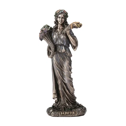 Demeter — Goddess of the Harvest — Bronze-Finish Statue – 15 cm – view 1