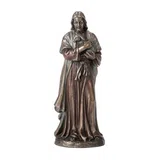 Jesus, the Good Shepherd – Bronze-Finish Resin Statue – 16 cm