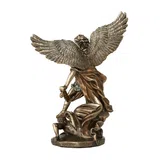 Archangel Michael — Vanquisher of the Demon — Bronze Finish Statue, 16 cm – view 4