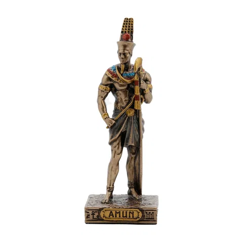 Amun – Egyptian God – Bronze-Finish Statue – 8.5 cm – view 1