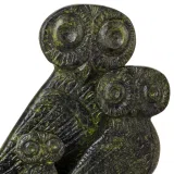Three Owls – Bronze Sculpture – 10 cm – Dark Green